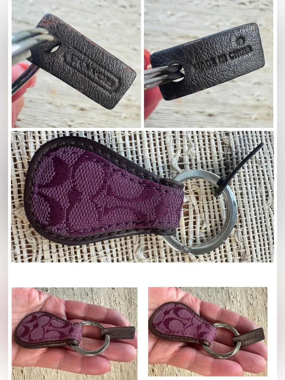 Coach Large Vintage Amethyst Soho Hobo Pleated Shoulder Bag and Matching Key Fob